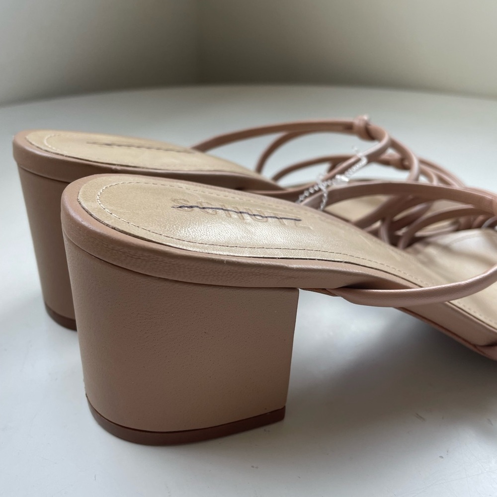 NWT Schutz Princey Leather Knotted Sandal Block Heel Size 8.5 - Picture 7 of 12